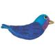 Fair Trade Ornament - Felted Bird Decoration - Indigo Bunting